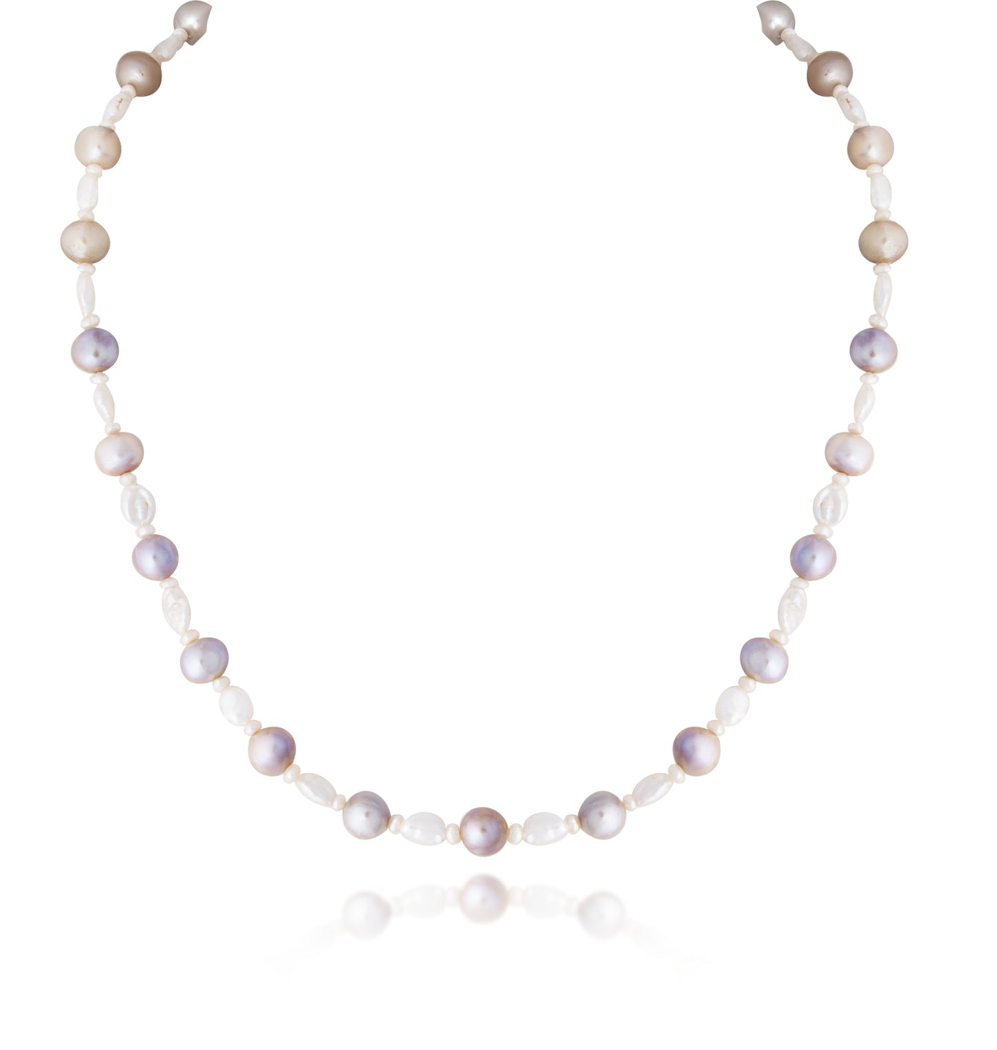 A STRAND OF CULTURED SOUTH SEA PEARL WIH UNHAPE PEARL