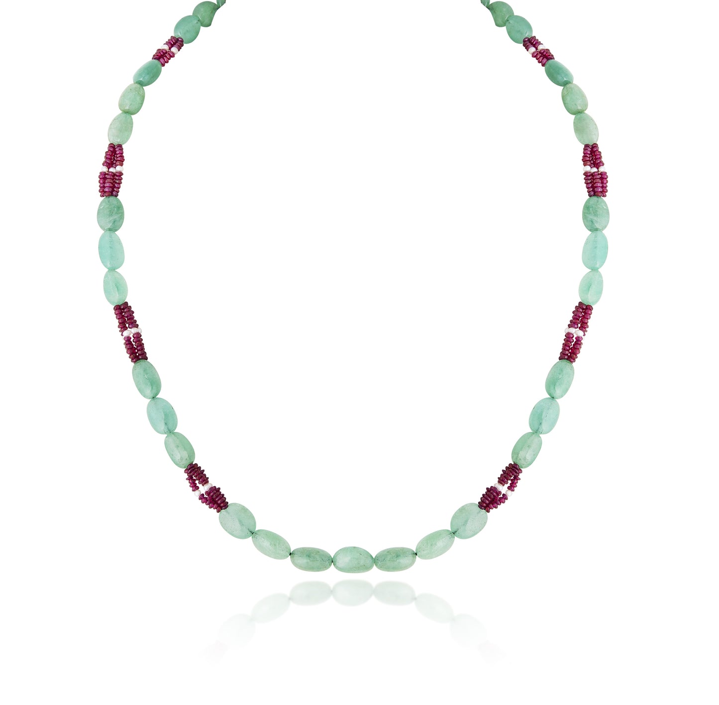 A STRAND OF ZAMBIAN EMERALD