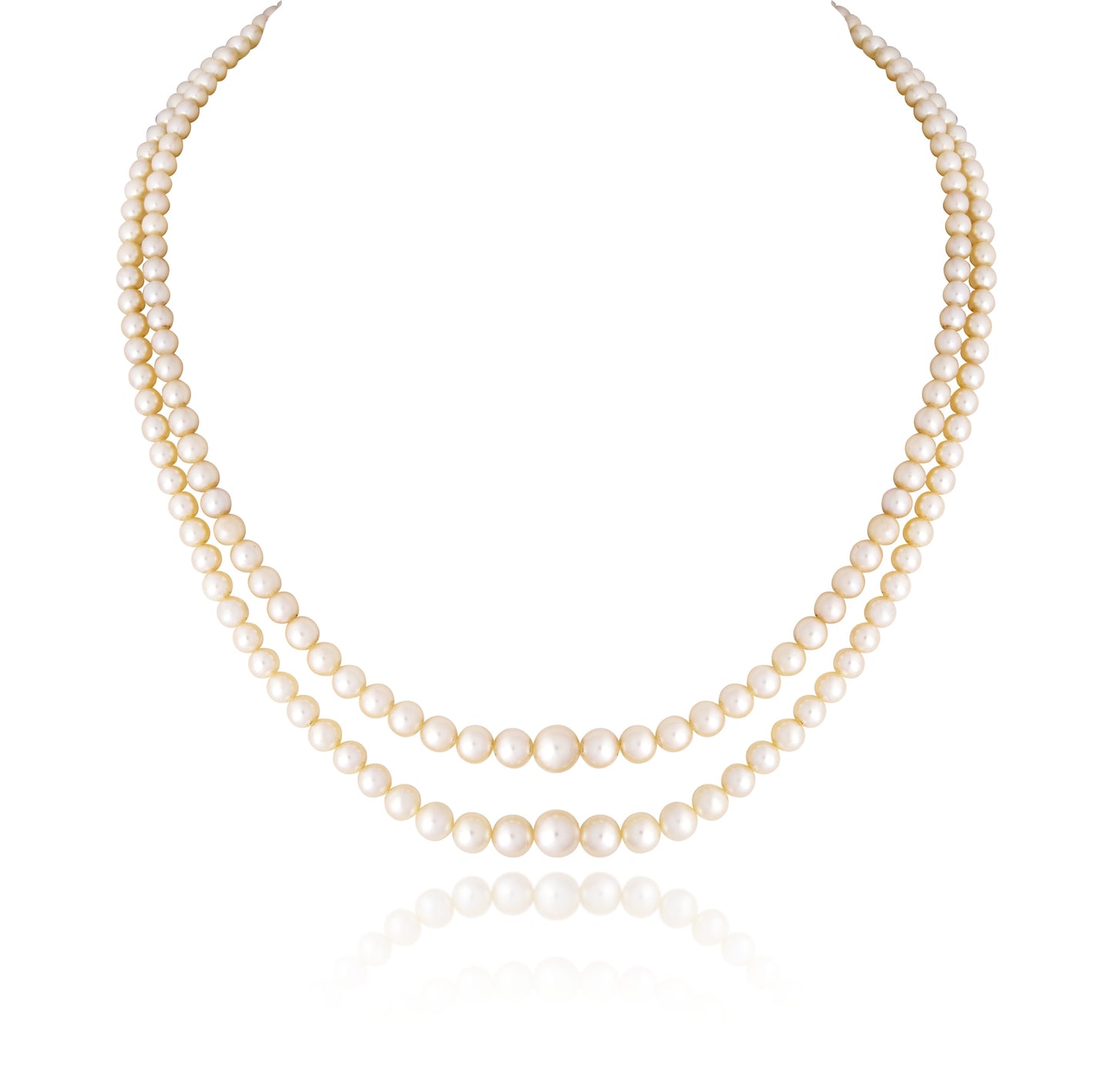 2 LINES STRAND OF CULTURED PEARL