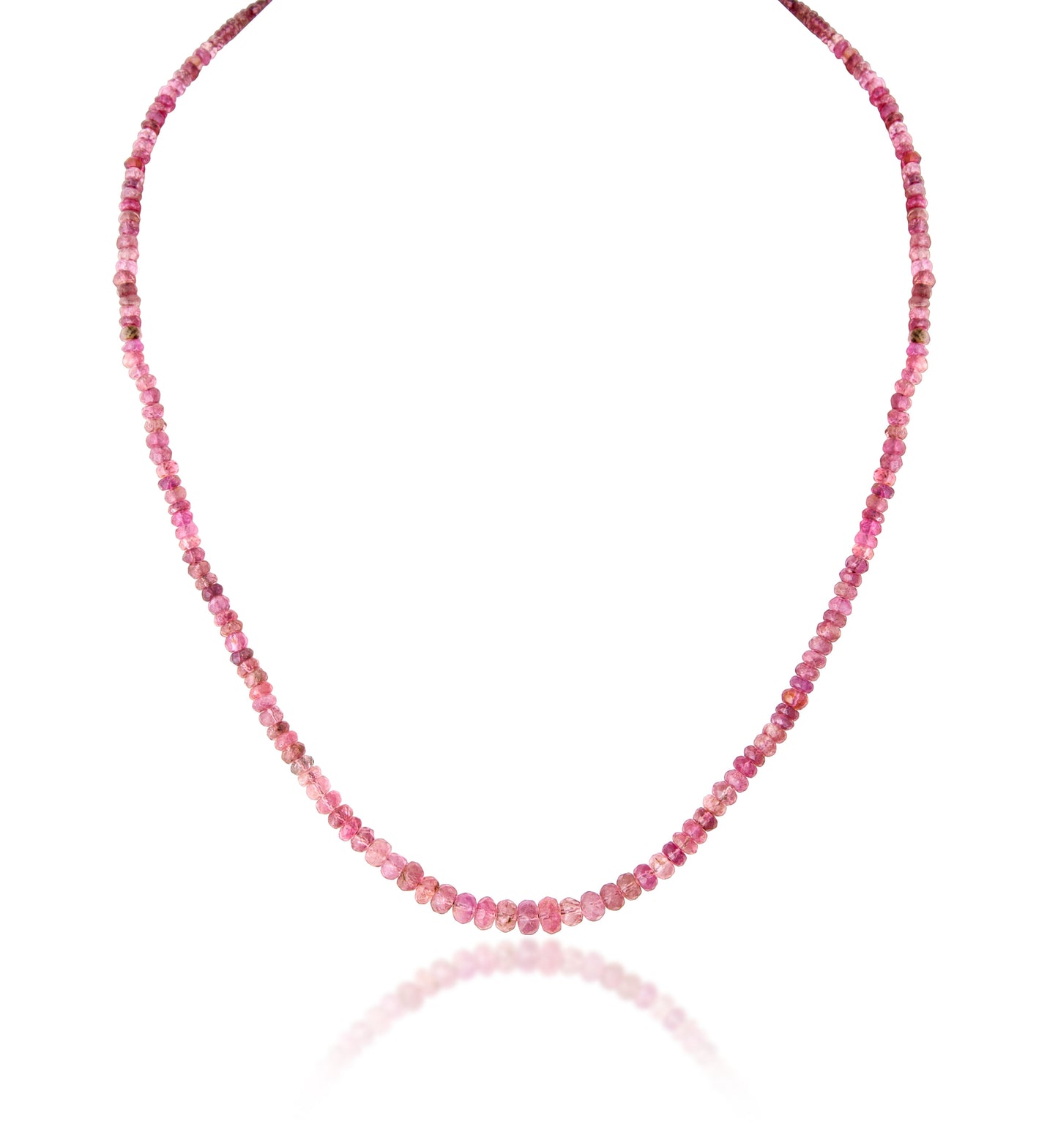 A STRAND OF RUBYLITE FROM MUDAGAZCAR