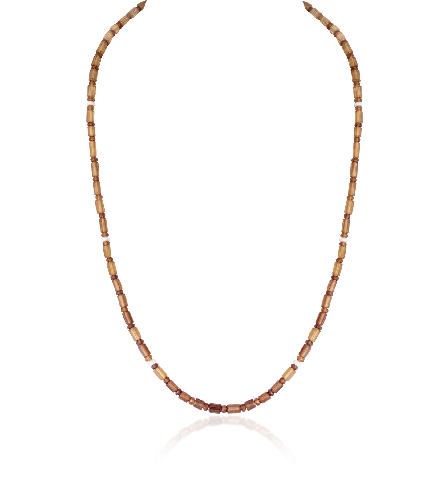 SINGLE LINE GARNET STRAND CUSTOM CUT WITH PEARL
