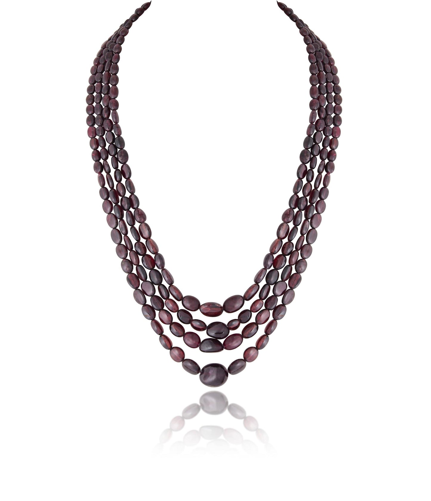 4 LINE GARNET STRAND