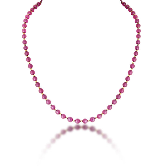 A STRAND OF BURMA RUBY