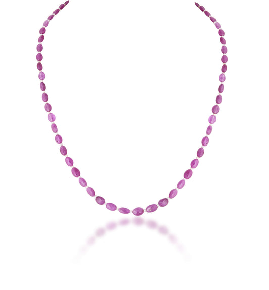 SINGLE LINE STRAND OF SPINEL WITH PEARL