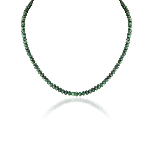 A STRAND OF ZAMBIAN EMERALD