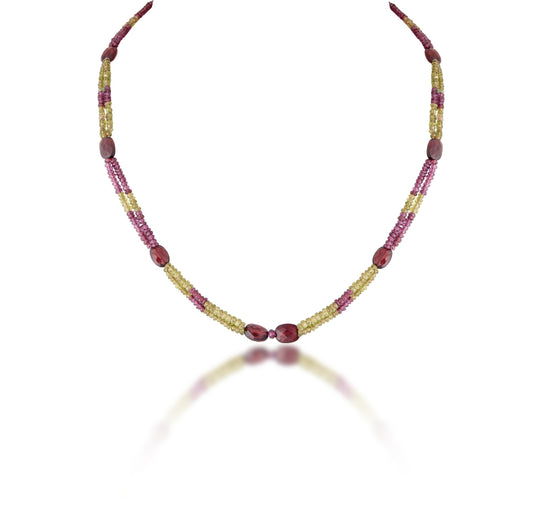 2 LINE STRAND OF MULTI SAPPHIRE
