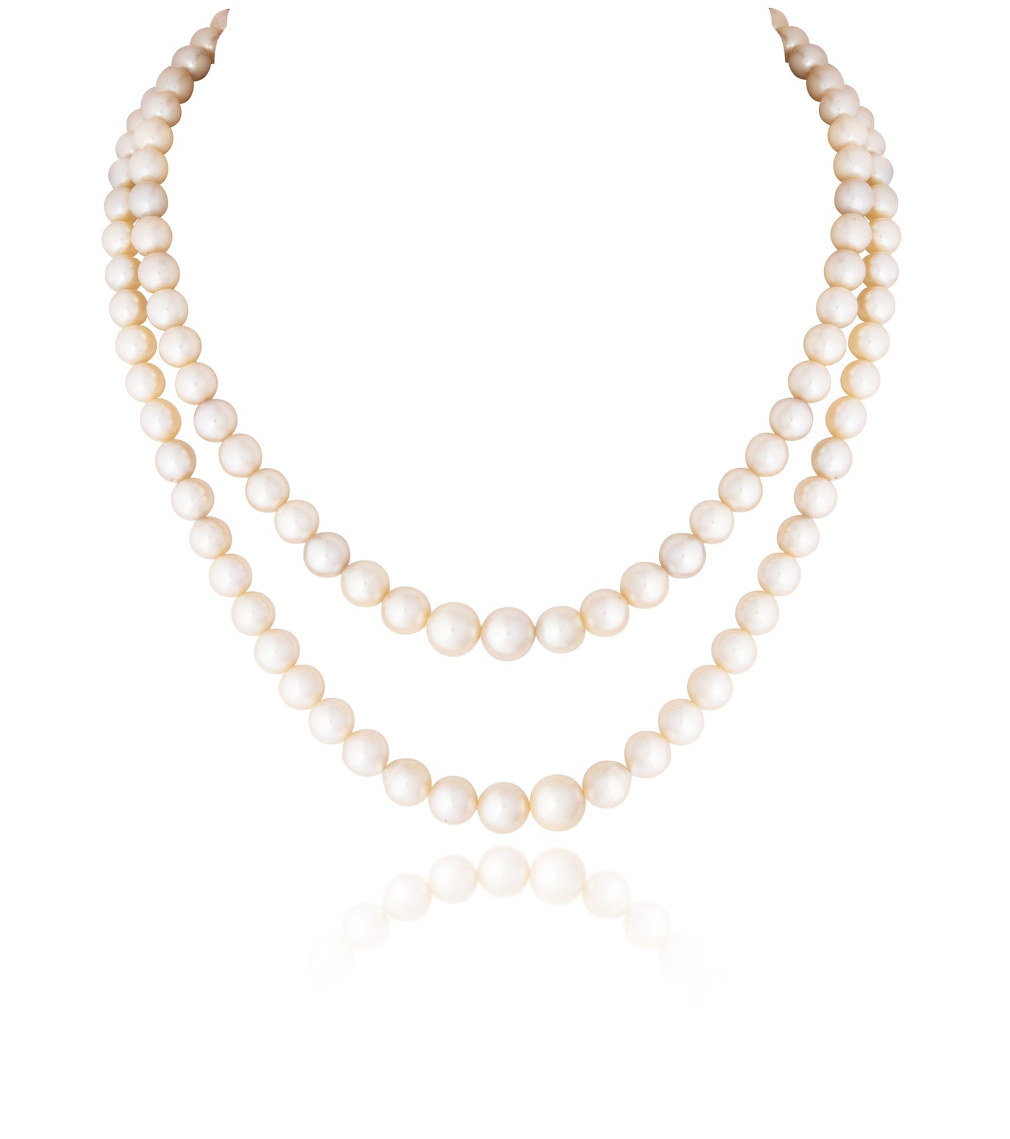 2 LINE STRAND OF CULTURED PEARL