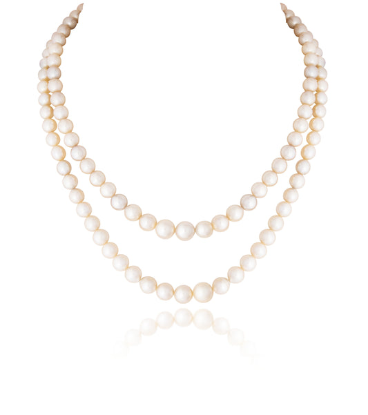 2 LINE STRAND OF CULTURED PEARL