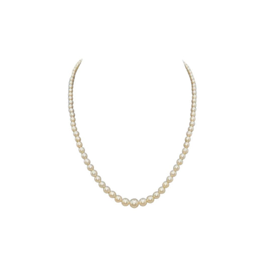 A STRAND OF OLD CULTURED PEARL