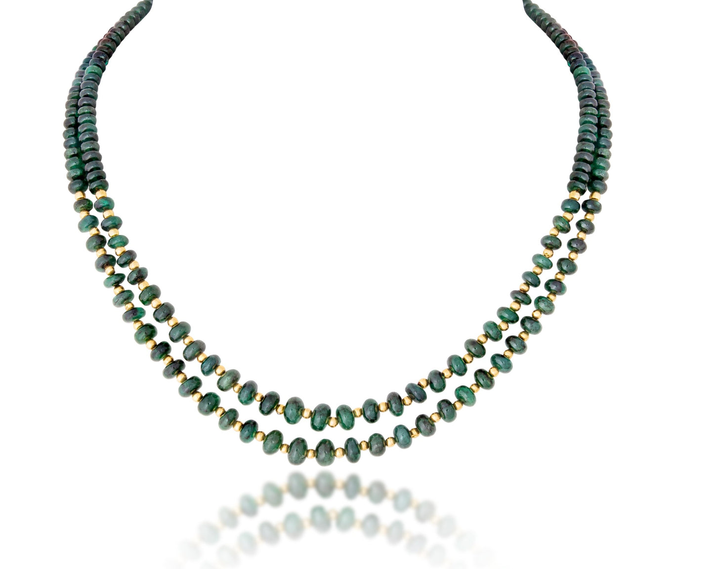 TWO LINE STRAND OF EMEALD