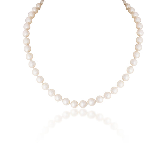 SINGLE LINE STRAND OF PINKISH SOUTH SEA PEARL