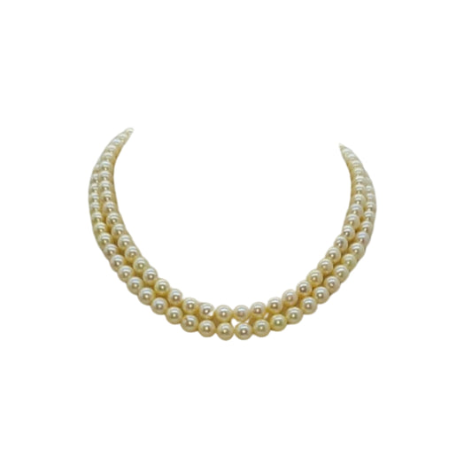 2 LINES CULTURED PEARL STRAND