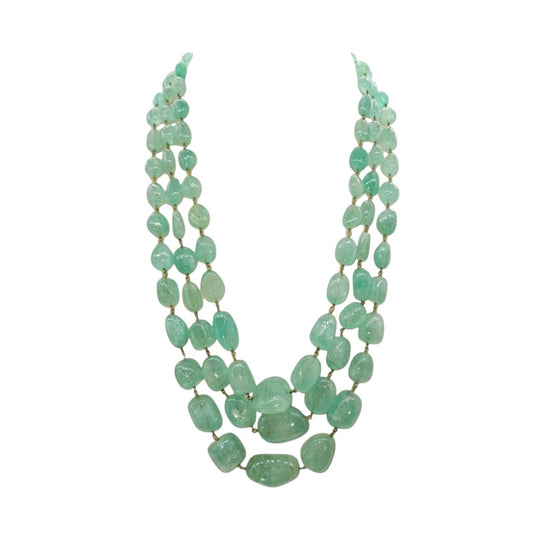 3 LINES STRAND OF RUSSIAN EMERALD