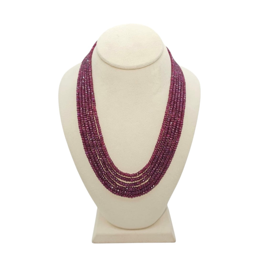 6 LINES INDIAN RUBY STRAND