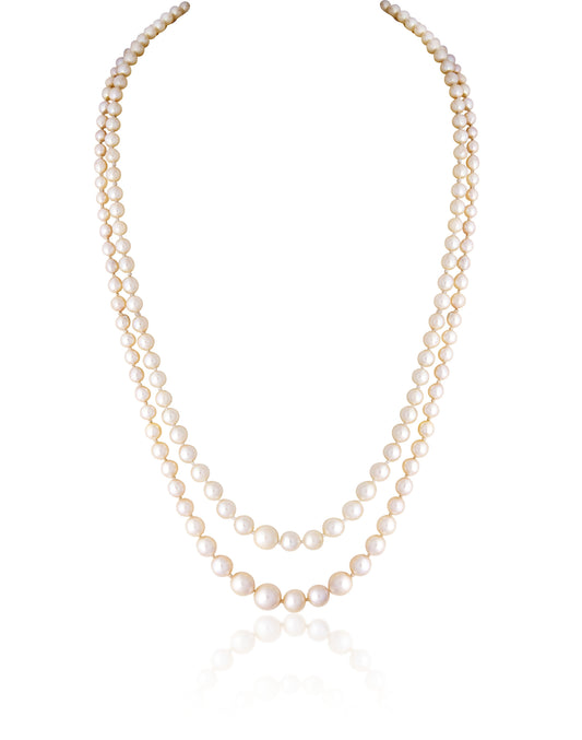 2 LINE CULTURED PEARL STRAND
