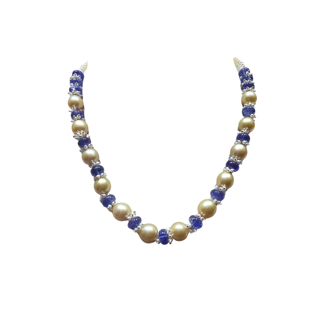 1 LINE TANZANITE PEARL STRAND