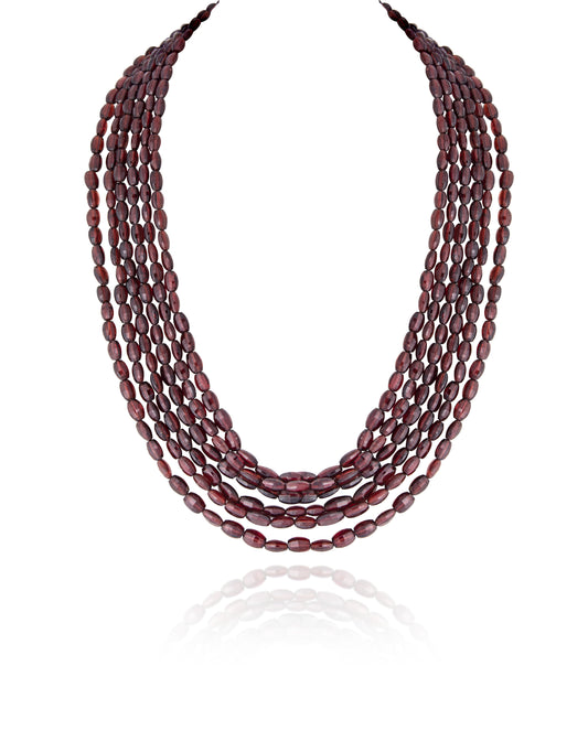 6 LINES RODOLITE STRAND