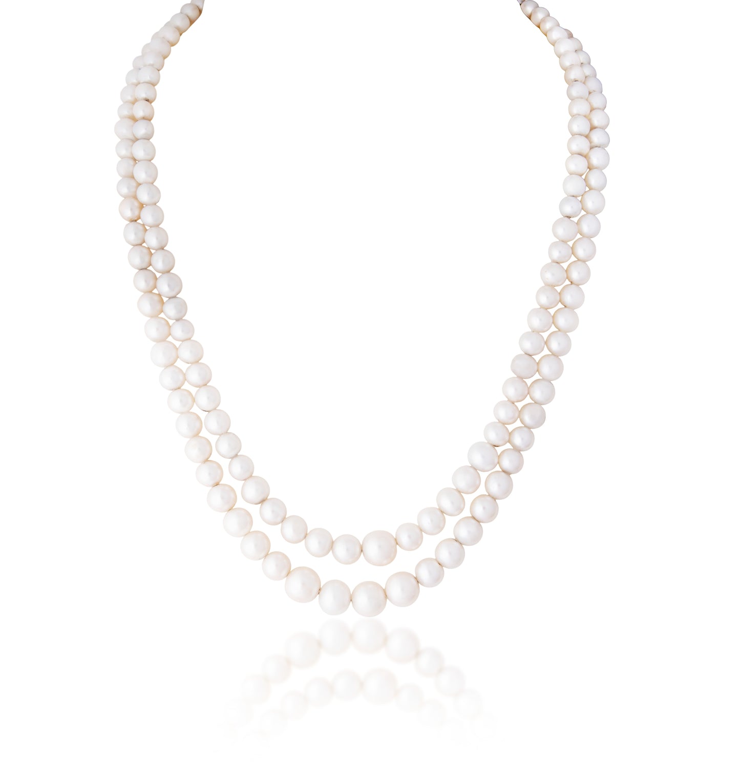 2 LINES OF CULTURED PEARLS STRAND