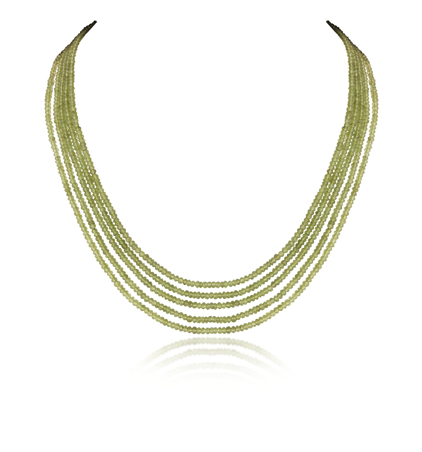 5 LINE STRAND OF PERIDOT