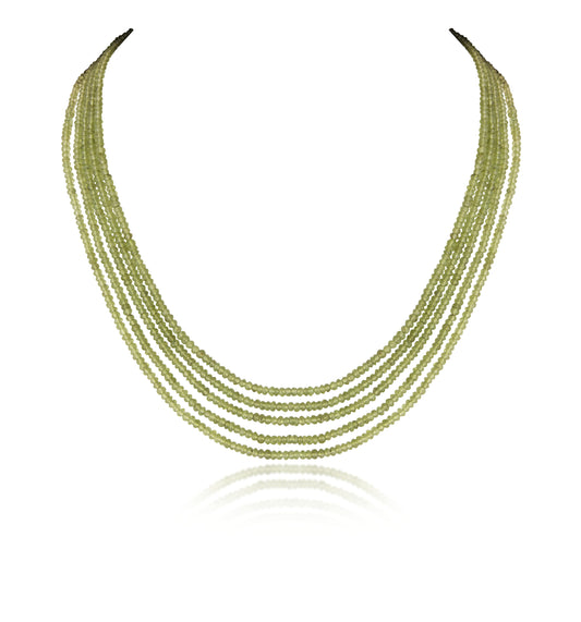 5 LINE STRAND OF PERIDOT