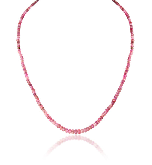 A STRAND OF RUBYLITE FROM MUDAGAZCAR