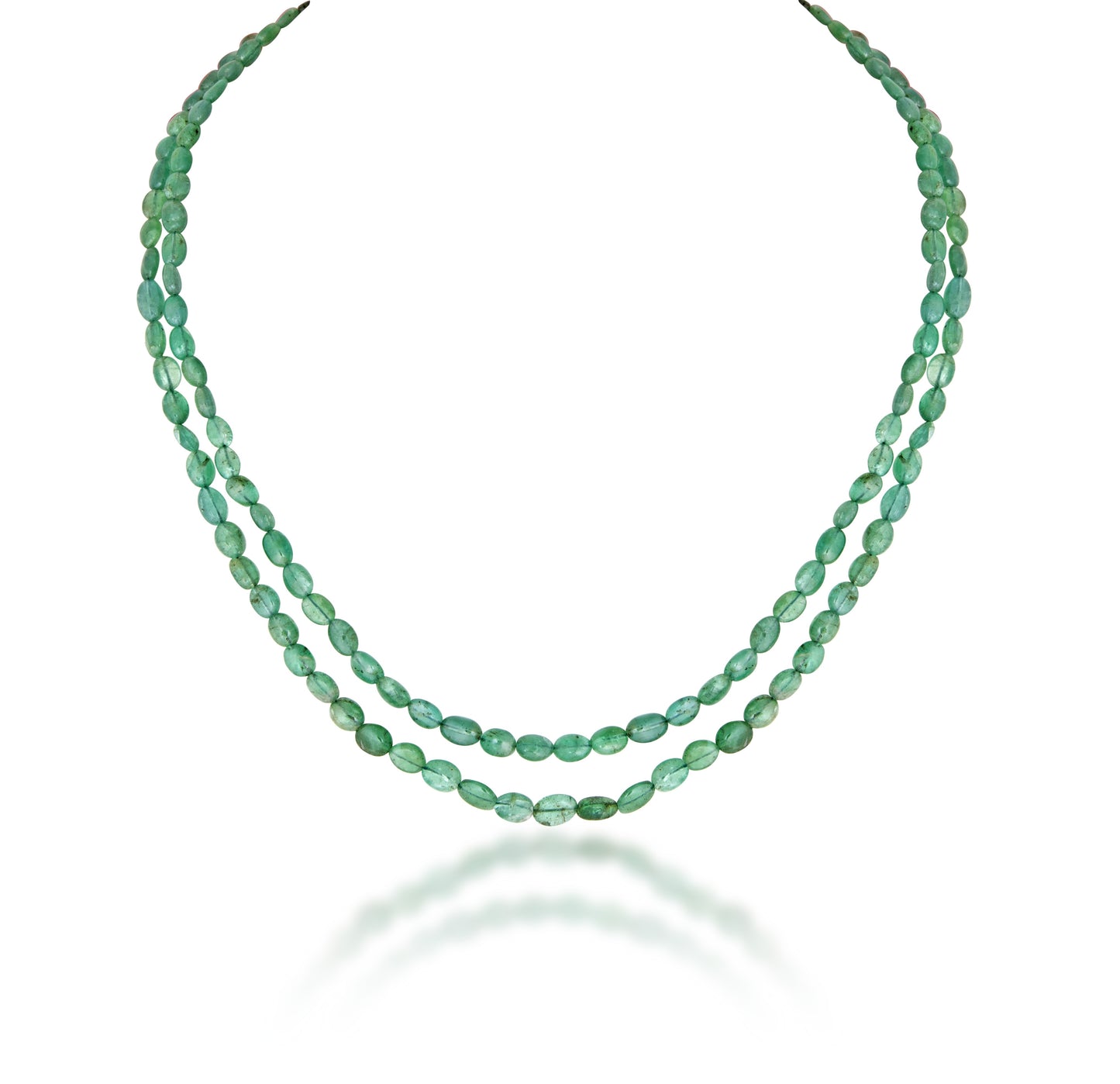 2 LINES STRAND OF ZAMBIAN EMERALD