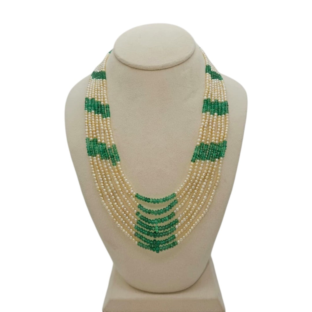 7 LINES PANJSHIR EMERALD STRAND CUSTOM CUT WITH BASRA
