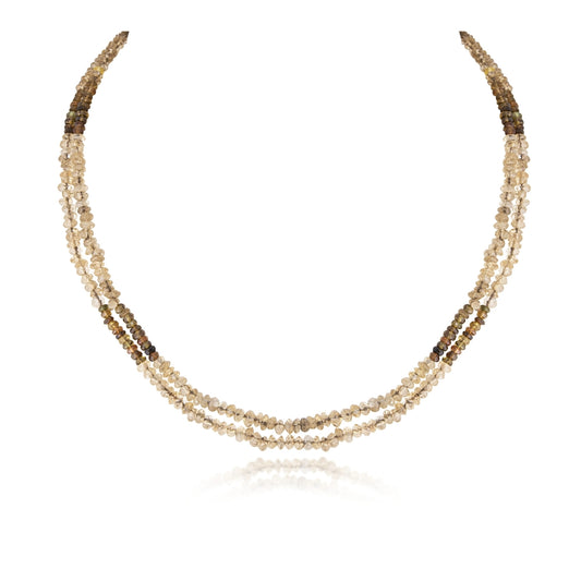 2 LINE STRAND OF YELLOW GARNET