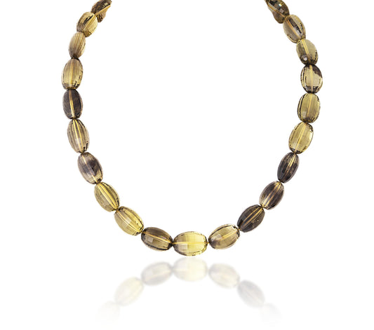 LEMON SMOKY QUARTZ STRAND