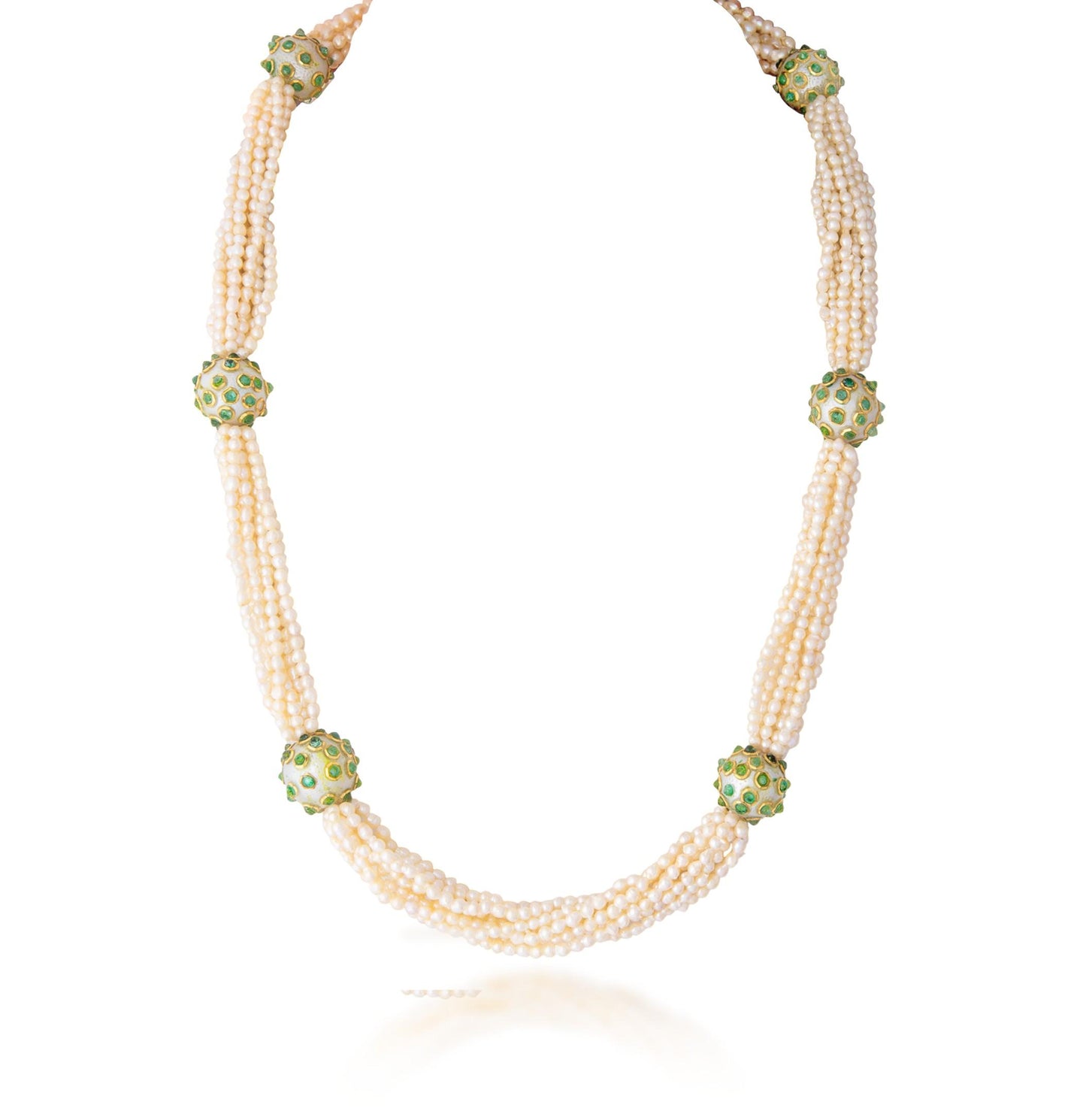SOUTH SEA PERAL CUSTOM CUT WITH EMERALD STUDED PEARLS