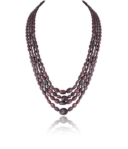4 LINE GARNET STRAND