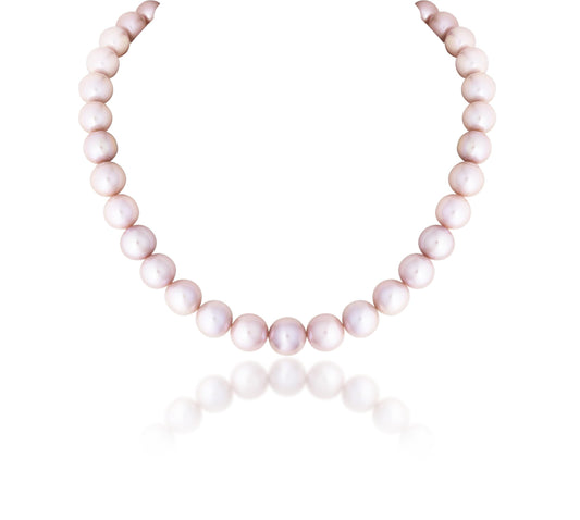 A SOUTH SEA PINK ROSE PEARL STRAND