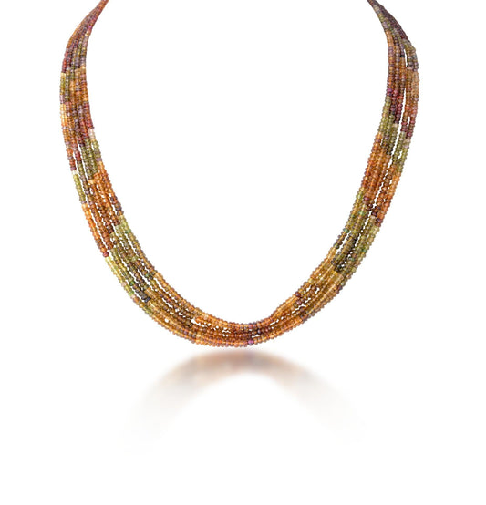 5 LINE MULTI GARNET STRAND